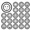 faces emoticon icons cartoon set 