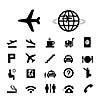 vector basic icon set for airport  