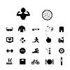 sports and healthy vector icons set  