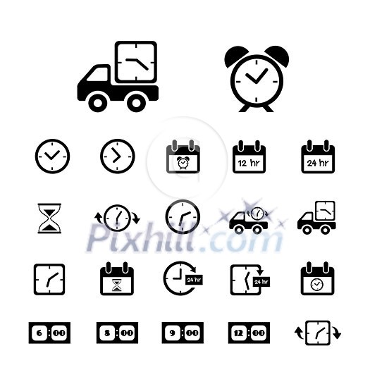 delivery and time vector icons set delivery and time vector icons set
