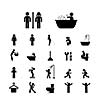 toilet and hygiene icons set  