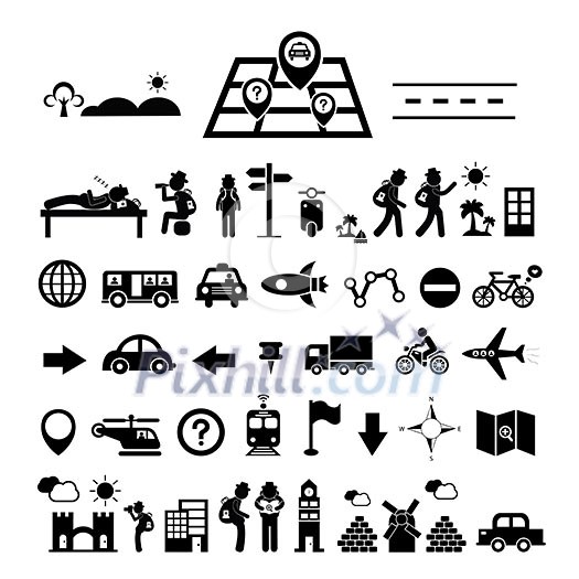 traveler explorer icon on white background 