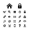 home and technology vector icon set for website  