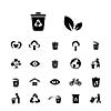 recycle and environment vector icon set 