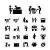 shopping and delivery icon set 
