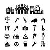 construction team vector icon set  