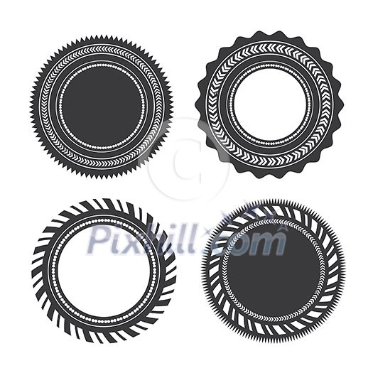 vector set of blank retro vintage badges vector set of blank retro vintage badges