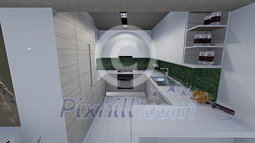 3d design of modern home appartment indoor