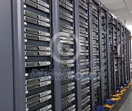 internet network server room with computers racks and digital receiver for digital tv internet network server room with computers racks and digital receiver for digital tv