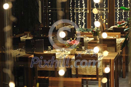 luxury modern indoor restaurant with wooden chairs and tables luxury modern indoor restaurant with wooden chairs and tables
