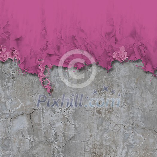 Cement wall painted with colorful splashes. Renovation concept Cement wall painted with colorful splashes. Renovation concept