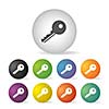 key symbol  button icon set  