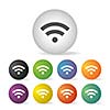 wireless  symbol  button icon set  