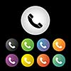 vector phone button icon set  