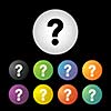 vector question mark button icon set  