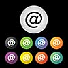 vector mail address button icon set  