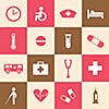 hospital icons set for use 