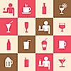 Beverages icons set for use 
