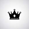 vector crown symbol on gray background 