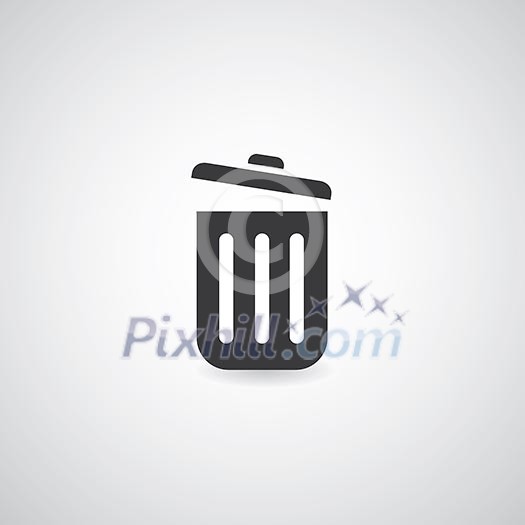 bin symbol on white background  