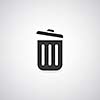 bin symbol on white background  