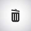 bin symbol on white background  