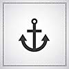 Anchor symbol on gray background 