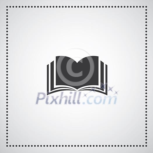 book symbol on gray background book symbol on gray background