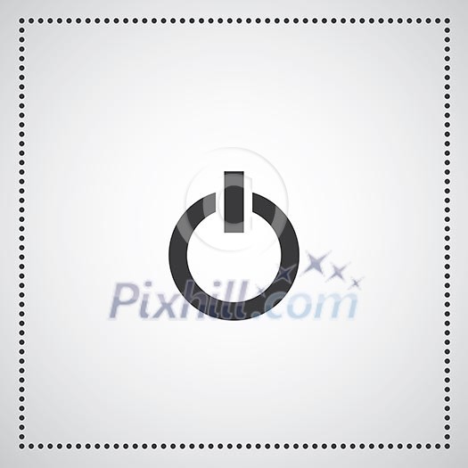 power off symbol on gray background power off symbol on gray background