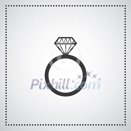 Diamond engagement ring vector symbol Diamond engagement ring vector symbol