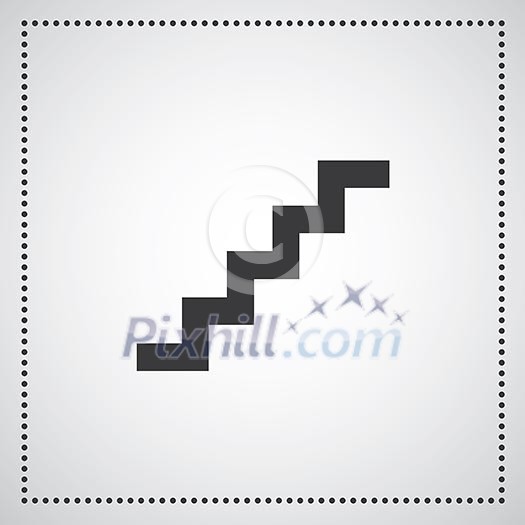 staircase symbol on gay background 