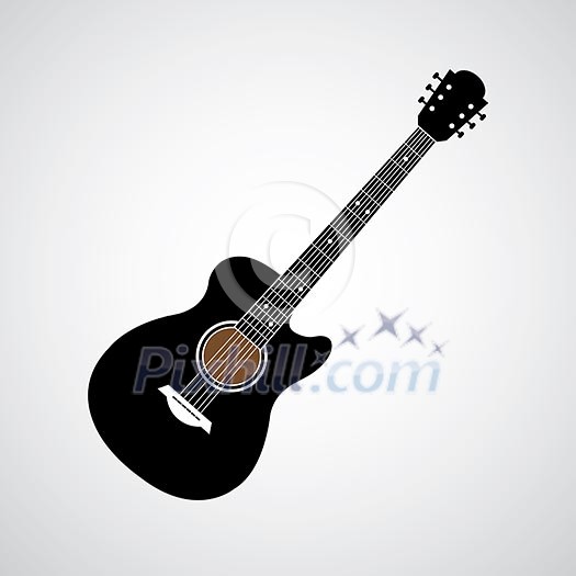 vector electric guitar on gray background 