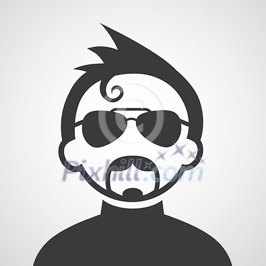 vector symbol hipster man style vector symbol hipster man style
