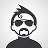 vector symbol  hipster man style  