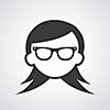 vector symbol woman glasses style  