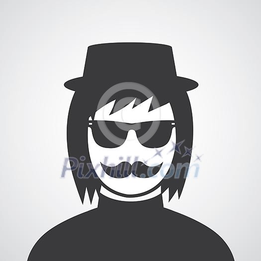 vector symbol man glasses style vector symbol man glasses style