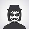 vector symbol  man glasses style   