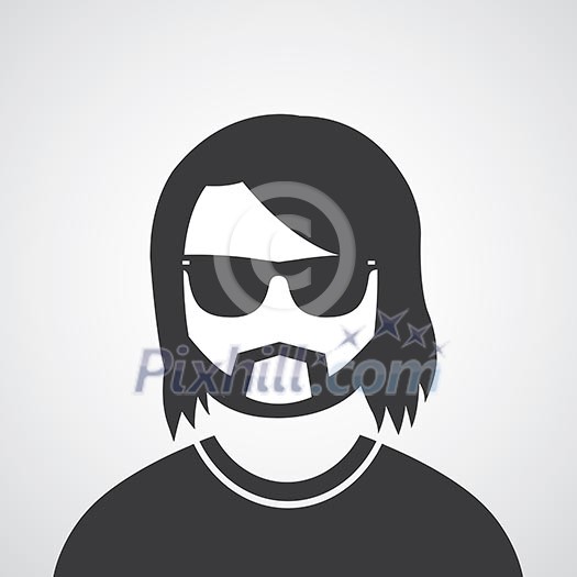 vector symbol man glasses style vector symbol man glasses style