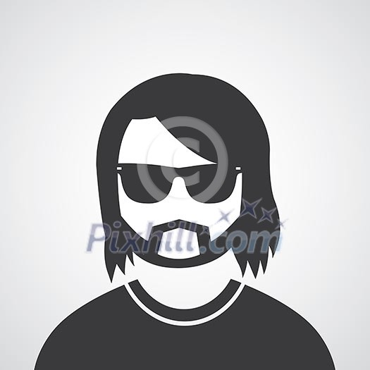 vector symbol  man glasses style  