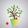 vector apple tree symbol in nature 