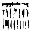 vector weapons symbol set 