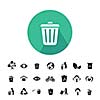 recycle and environment vector icon set 
