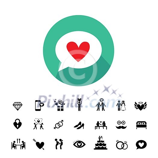 vector icons set for wedding vector icons set for wedding