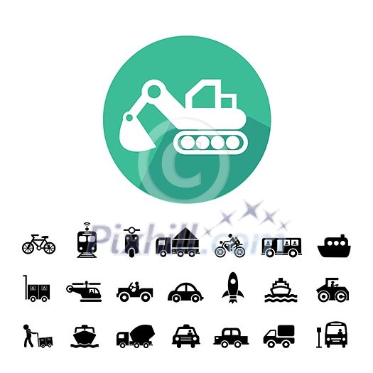 vector basic icon for transport 