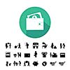 shopping and delivery icon set   