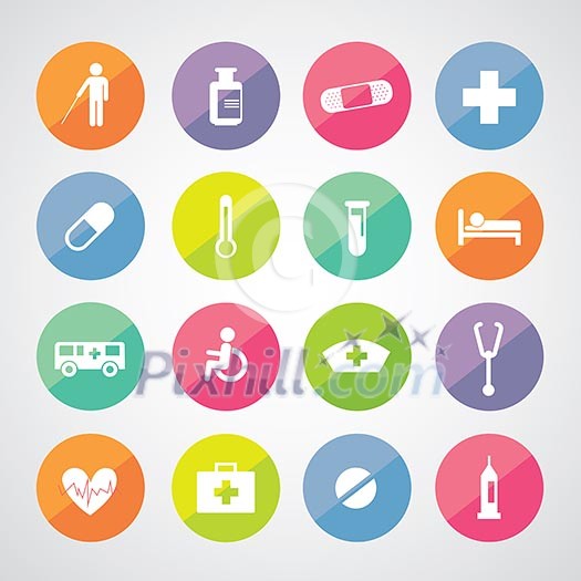hospital icons set  for use   