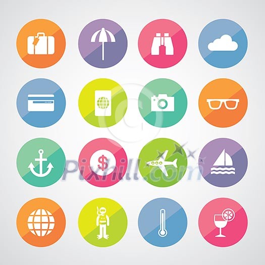 tourism symbol on gray background tourism symbol on gray background
