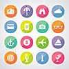 tourism symbol on gray background 