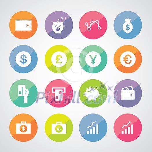 money and financial vector icon set money and financial vector icon set