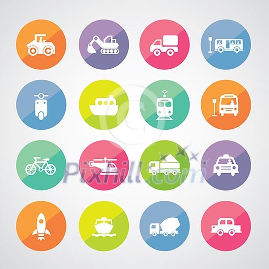 vector basic icon for transport 